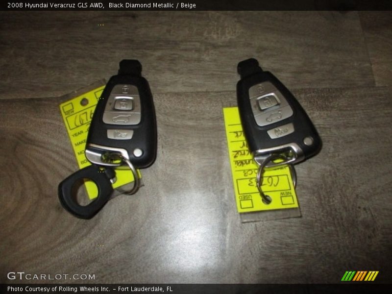 Black Diamond Metallic / Beige 2008 Hyundai Veracruz GLS AWD