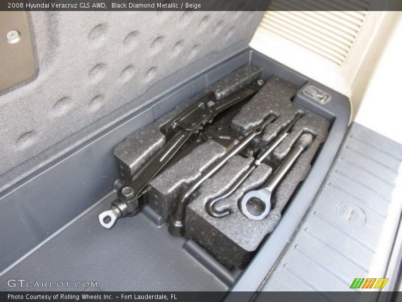 Black Diamond Metallic / Beige 2008 Hyundai Veracruz GLS AWD