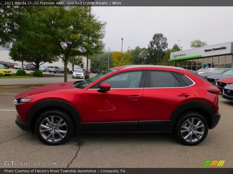 Soul Red Crystal Metallic / White 2021 Mazda CX-30 Premium AWD