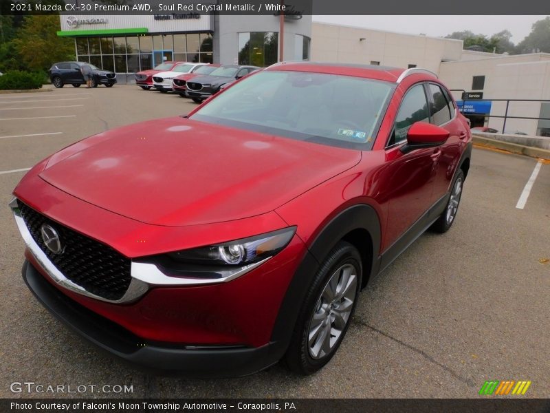 Soul Red Crystal Metallic / White 2021 Mazda CX-30 Premium AWD
