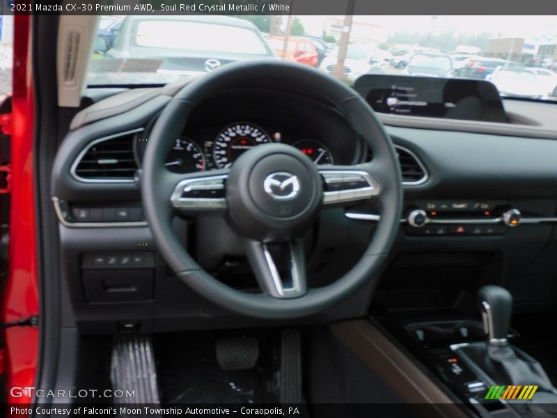 Soul Red Crystal Metallic / White 2021 Mazda CX-30 Premium AWD