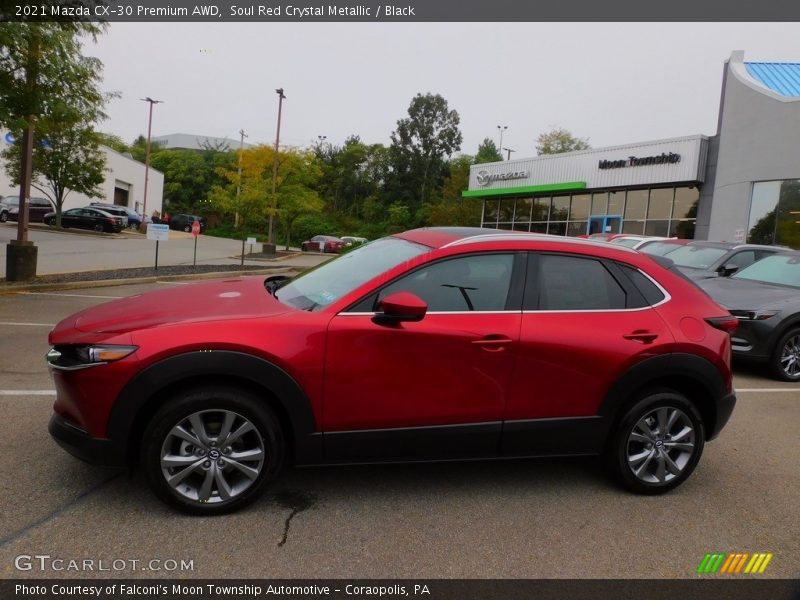 Soul Red Crystal Metallic / Black 2021 Mazda CX-30 Premium AWD