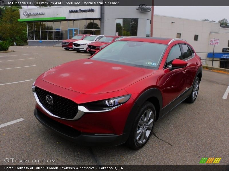 Soul Red Crystal Metallic / Black 2021 Mazda CX-30 Premium AWD