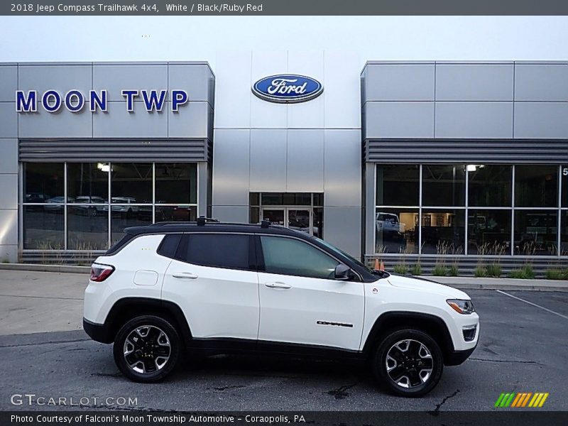 White / Black/Ruby Red 2018 Jeep Compass Trailhawk 4x4