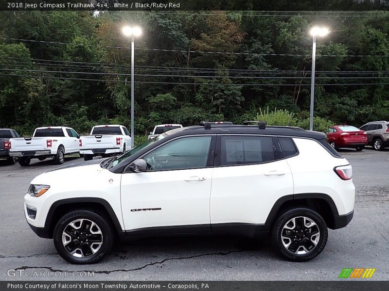 White / Black/Ruby Red 2018 Jeep Compass Trailhawk 4x4