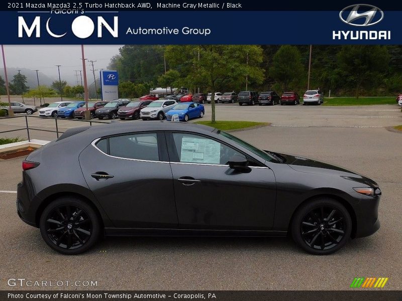 Machine Gray Metallic / Black 2021 Mazda Mazda3 2.5 Turbo Hatchback AWD