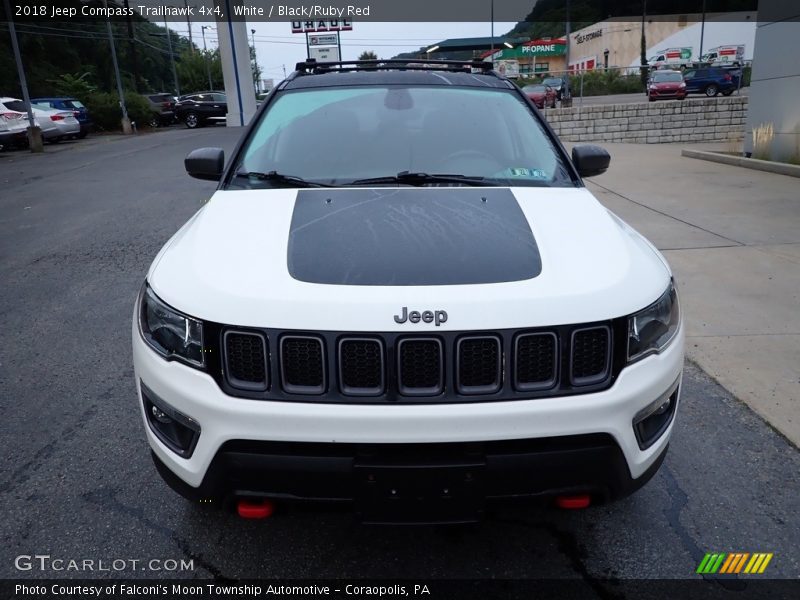 White / Black/Ruby Red 2018 Jeep Compass Trailhawk 4x4