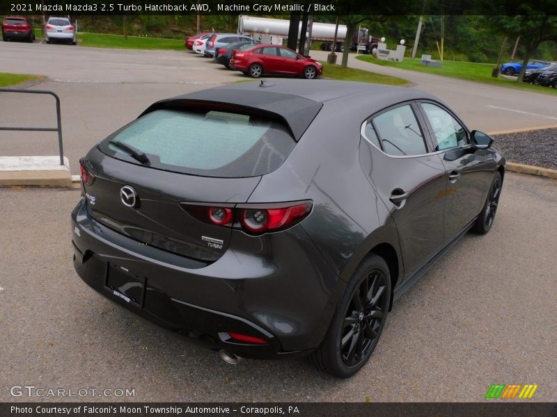 Machine Gray Metallic / Black 2021 Mazda Mazda3 2.5 Turbo Hatchback AWD