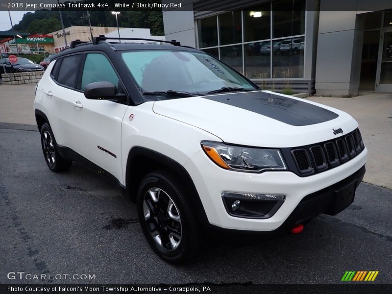 White / Black/Ruby Red 2018 Jeep Compass Trailhawk 4x4
