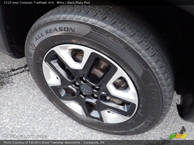 White / Black/Ruby Red 2018 Jeep Compass Trailhawk 4x4