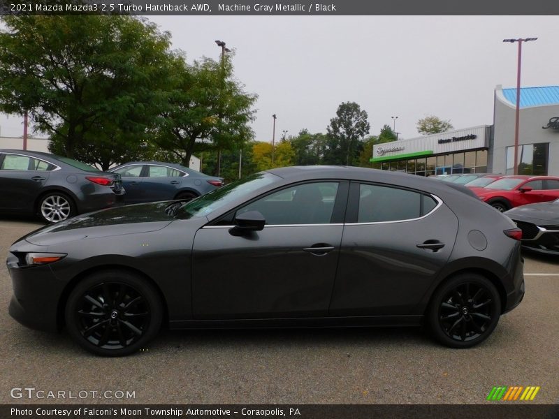Machine Gray Metallic / Black 2021 Mazda Mazda3 2.5 Turbo Hatchback AWD