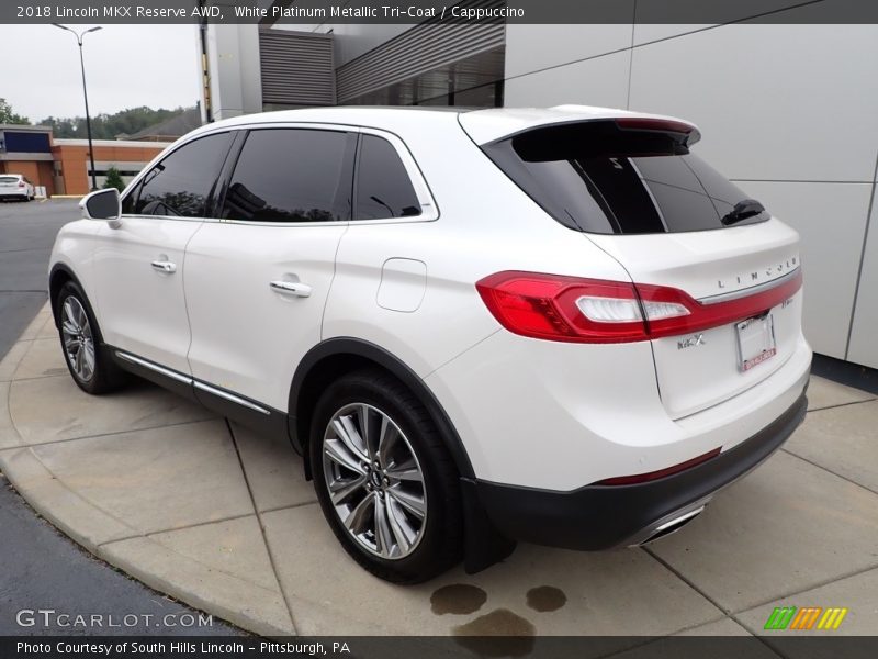 White Platinum Metallic Tri-Coat / Cappuccino 2018 Lincoln MKX Reserve AWD