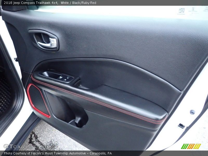 White / Black/Ruby Red 2018 Jeep Compass Trailhawk 4x4