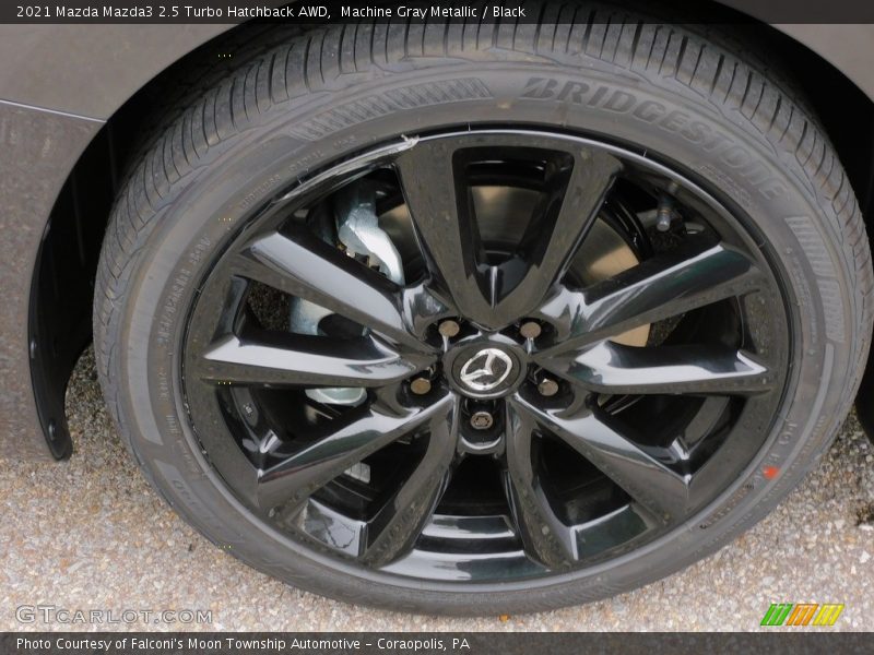 Machine Gray Metallic / Black 2021 Mazda Mazda3 2.5 Turbo Hatchback AWD