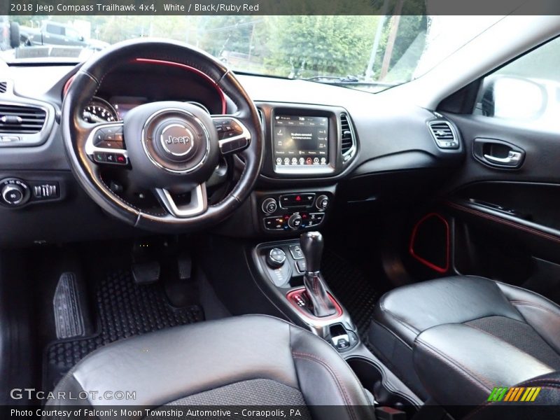 White / Black/Ruby Red 2018 Jeep Compass Trailhawk 4x4