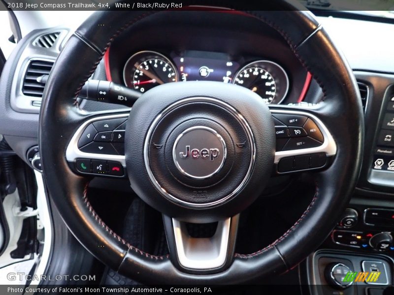 White / Black/Ruby Red 2018 Jeep Compass Trailhawk 4x4