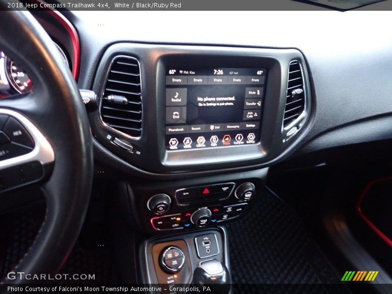 White / Black/Ruby Red 2018 Jeep Compass Trailhawk 4x4