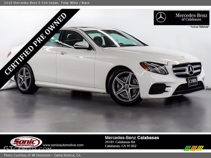 Polar White / Black 2018 Mercedes-Benz E 300 Sedan