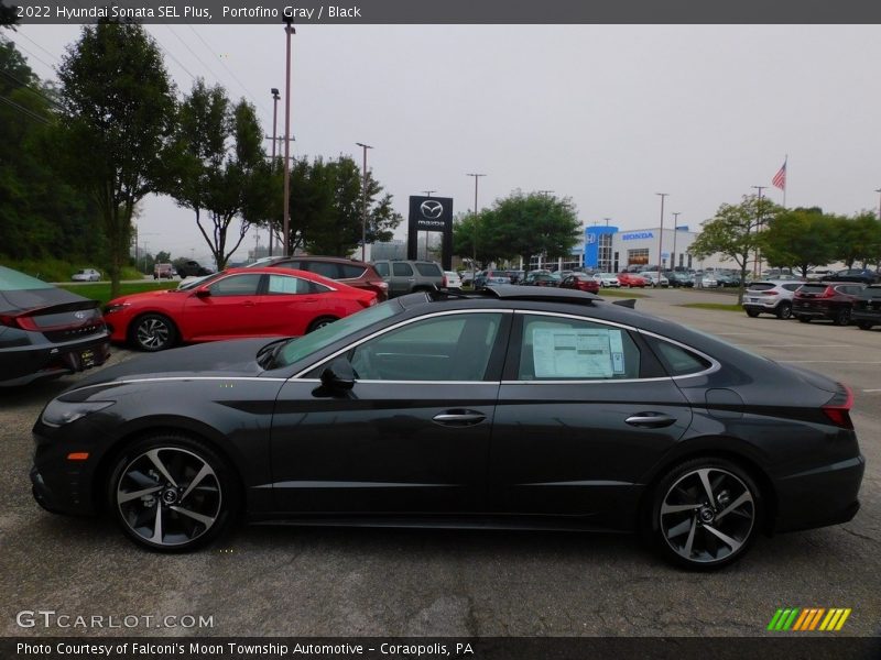 Portofino Gray / Black 2022 Hyundai Sonata SEL Plus
