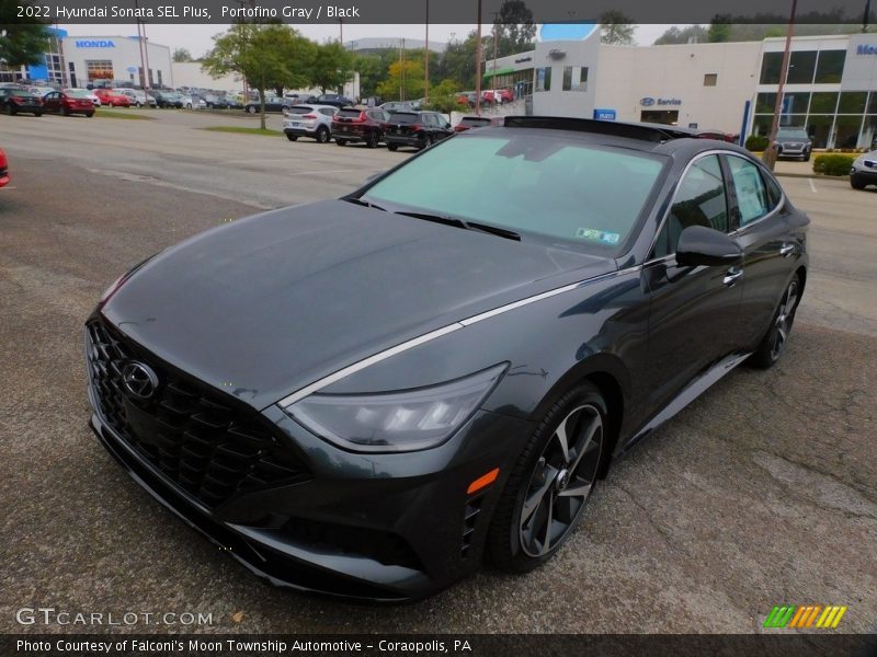 Portofino Gray / Black 2022 Hyundai Sonata SEL Plus