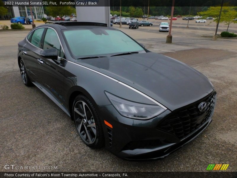 Portofino Gray / Black 2022 Hyundai Sonata SEL Plus
