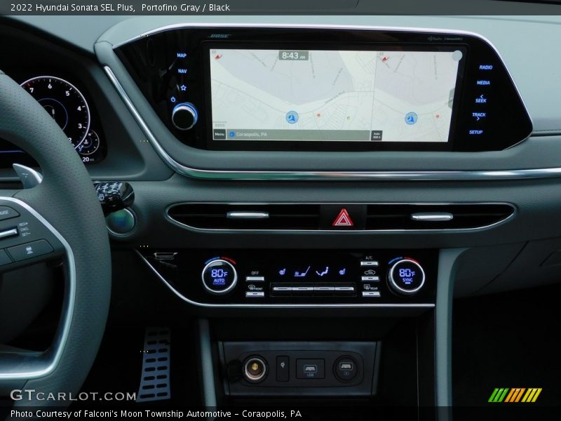 Portofino Gray / Black 2022 Hyundai Sonata SEL Plus