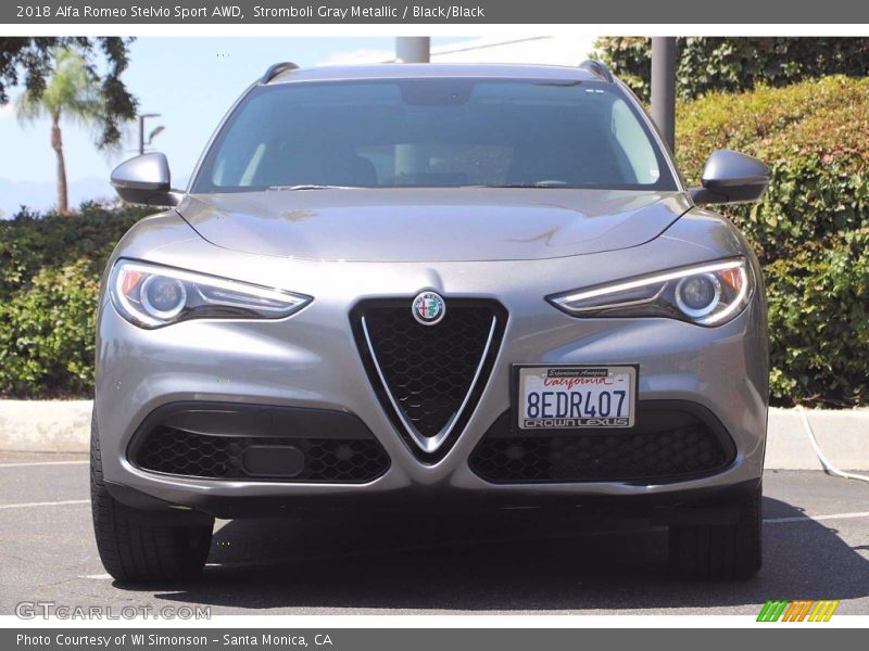 Stromboli Gray Metallic / Black/Black 2018 Alfa Romeo Stelvio Sport AWD