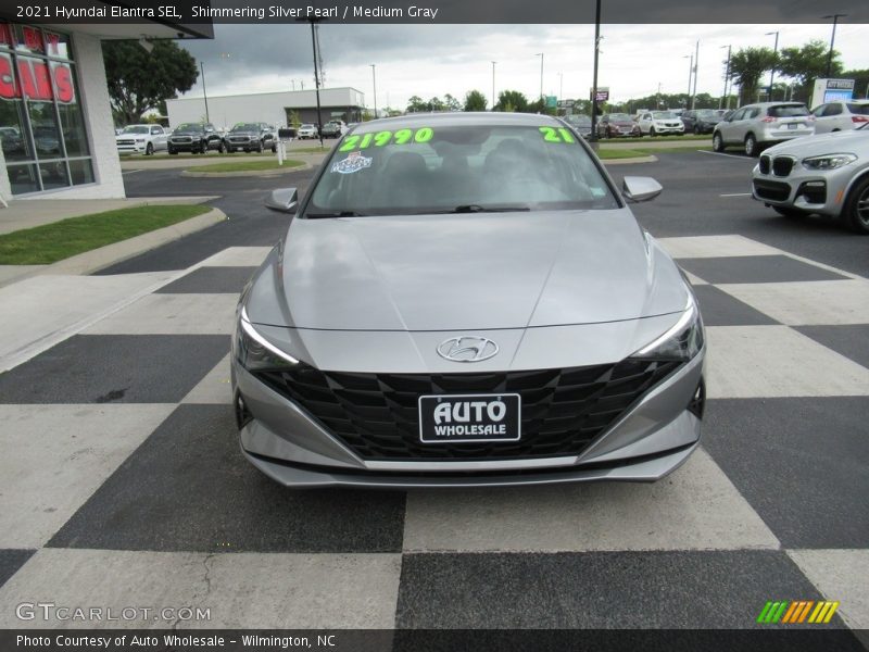 Shimmering Silver Pearl / Medium Gray 2021 Hyundai Elantra SEL