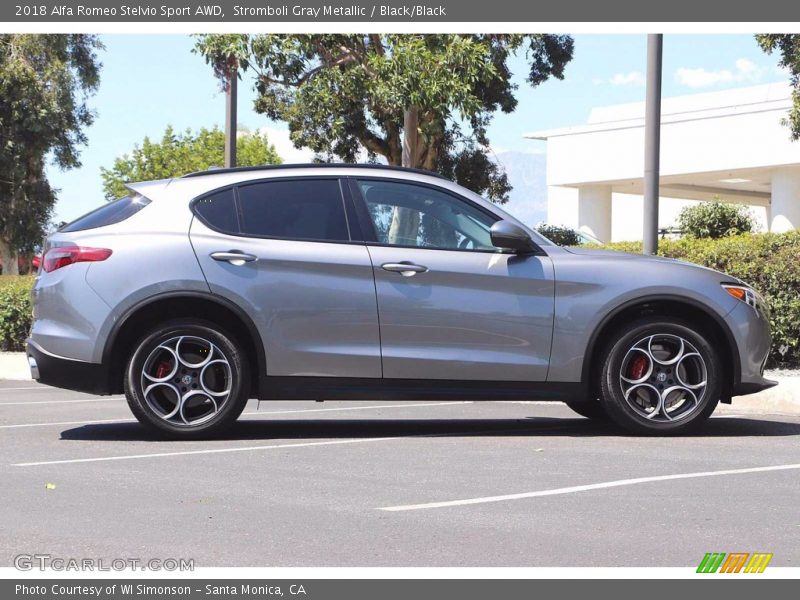 Stromboli Gray Metallic / Black/Black 2018 Alfa Romeo Stelvio Sport AWD