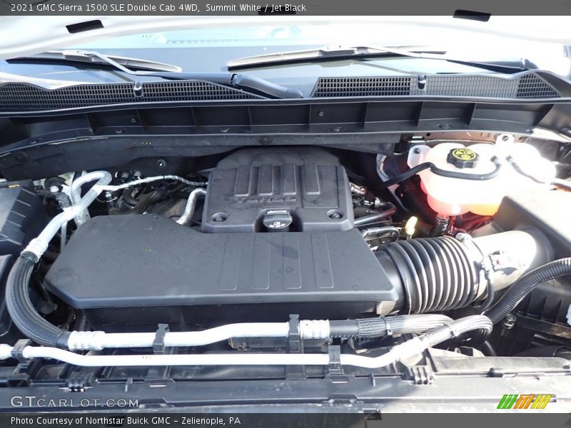 Summit White / Jet Black 2021 GMC Sierra 1500 SLE Double Cab 4WD