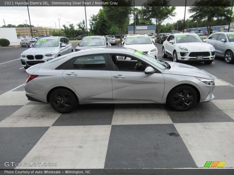 Shimmering Silver Pearl / Medium Gray 2021 Hyundai Elantra SEL