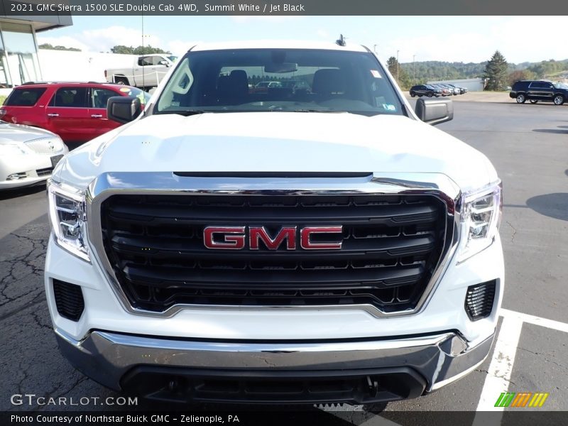 Summit White / Jet Black 2021 GMC Sierra 1500 SLE Double Cab 4WD