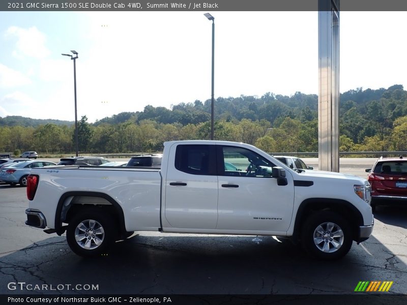 Summit White / Jet Black 2021 GMC Sierra 1500 SLE Double Cab 4WD