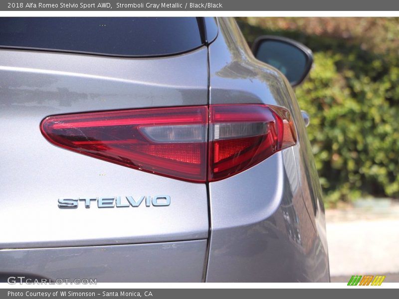 Stromboli Gray Metallic / Black/Black 2018 Alfa Romeo Stelvio Sport AWD
