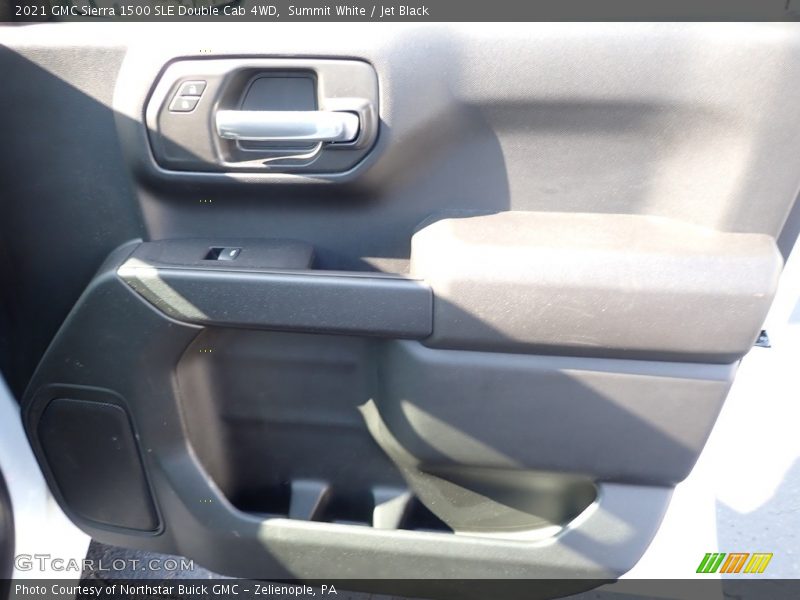 Summit White / Jet Black 2021 GMC Sierra 1500 SLE Double Cab 4WD