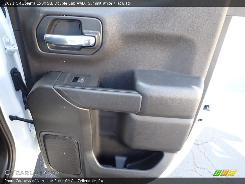 Summit White / Jet Black 2021 GMC Sierra 1500 SLE Double Cab 4WD