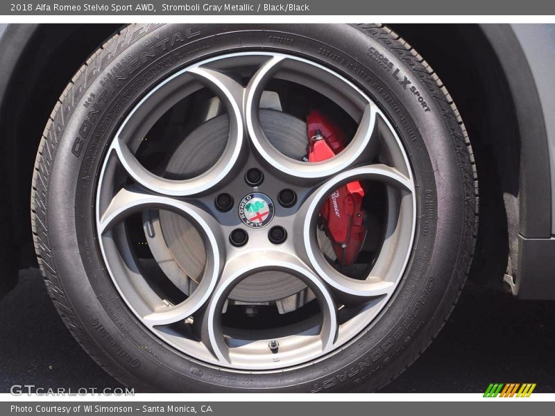 Stromboli Gray Metallic / Black/Black 2018 Alfa Romeo Stelvio Sport AWD