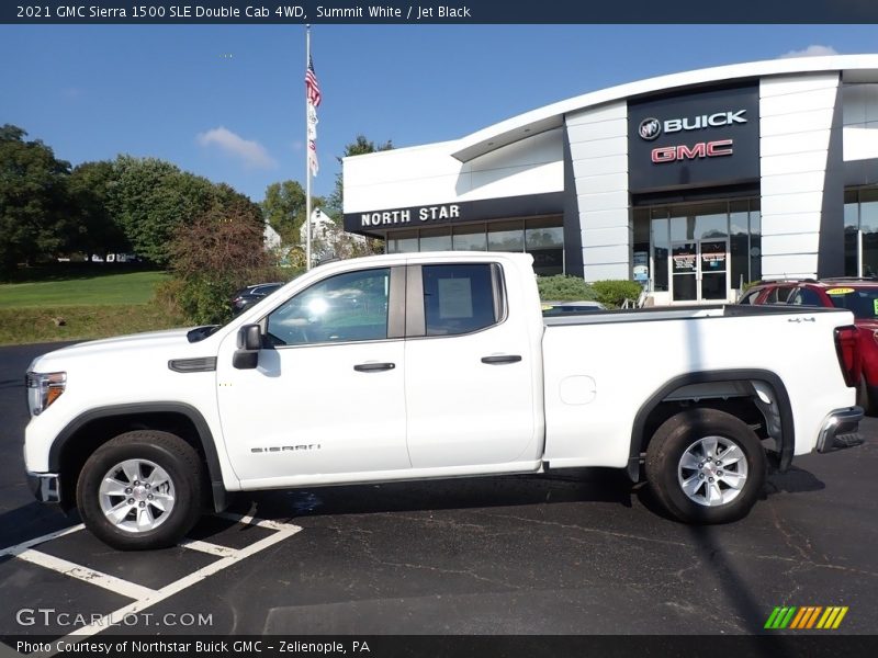 Summit White / Jet Black 2021 GMC Sierra 1500 SLE Double Cab 4WD