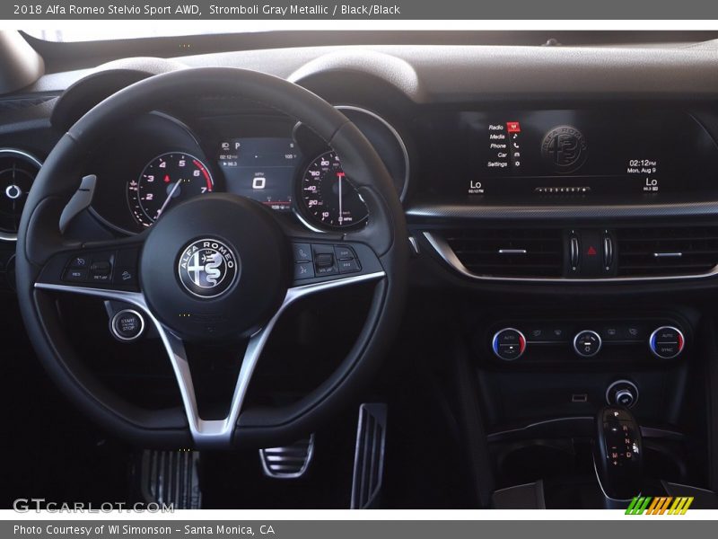 Stromboli Gray Metallic / Black/Black 2018 Alfa Romeo Stelvio Sport AWD