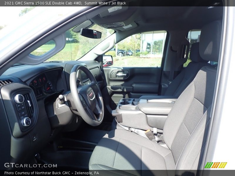 Summit White / Jet Black 2021 GMC Sierra 1500 SLE Double Cab 4WD