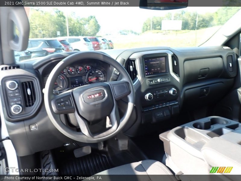 Summit White / Jet Black 2021 GMC Sierra 1500 SLE Double Cab 4WD