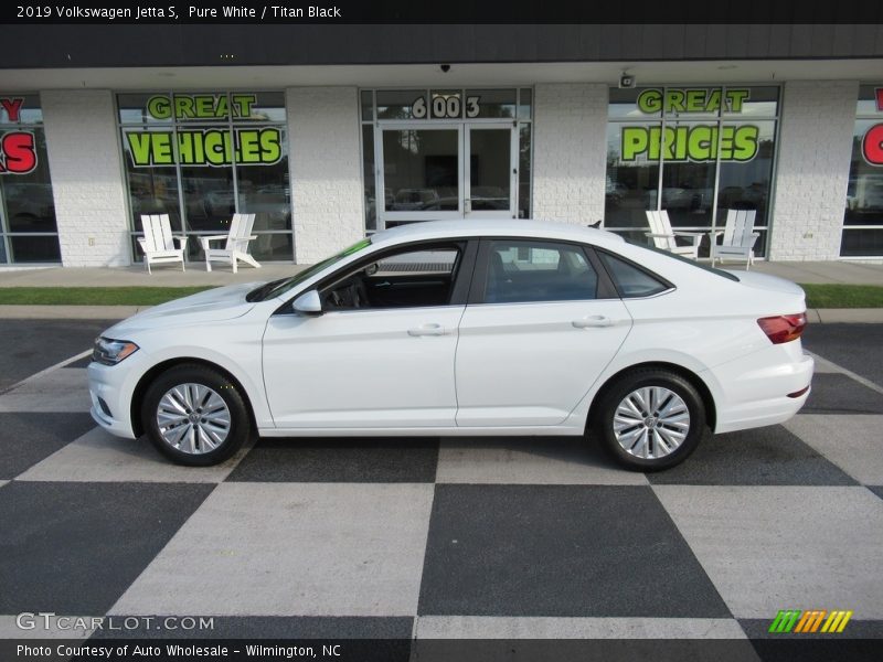 Pure White / Titan Black 2019 Volkswagen Jetta S