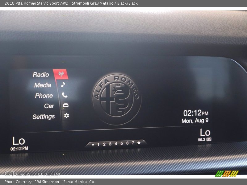 Stromboli Gray Metallic / Black/Black 2018 Alfa Romeo Stelvio Sport AWD