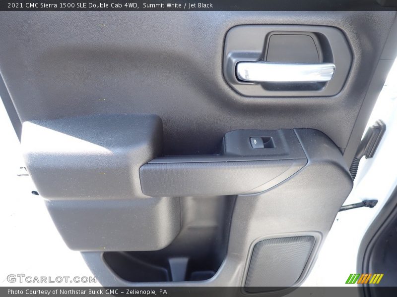 Summit White / Jet Black 2021 GMC Sierra 1500 SLE Double Cab 4WD
