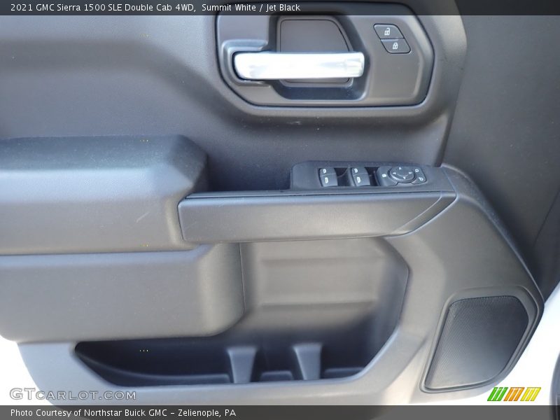 Summit White / Jet Black 2021 GMC Sierra 1500 SLE Double Cab 4WD