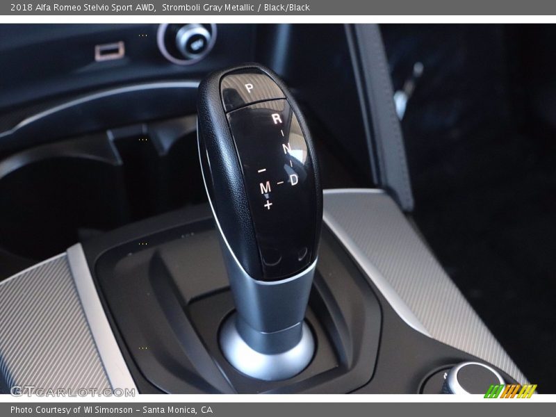 Stromboli Gray Metallic / Black/Black 2018 Alfa Romeo Stelvio Sport AWD