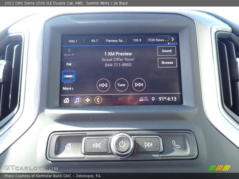 Summit White / Jet Black 2021 GMC Sierra 1500 SLE Double Cab 4WD