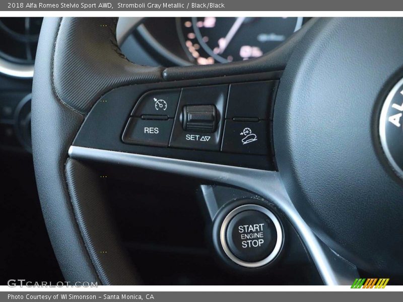 Stromboli Gray Metallic / Black/Black 2018 Alfa Romeo Stelvio Sport AWD