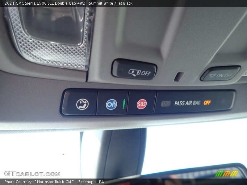Summit White / Jet Black 2021 GMC Sierra 1500 SLE Double Cab 4WD