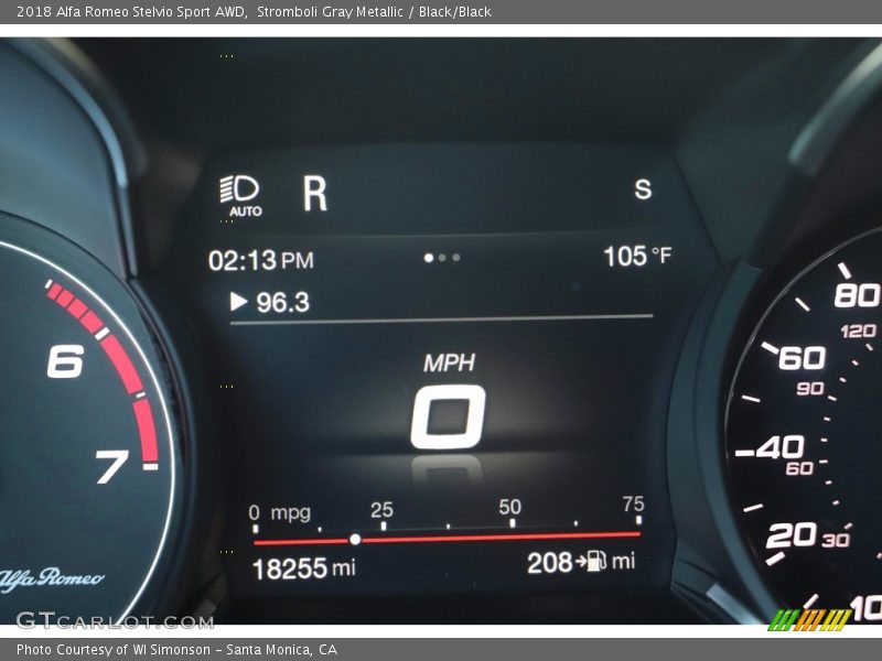 Stromboli Gray Metallic / Black/Black 2018 Alfa Romeo Stelvio Sport AWD